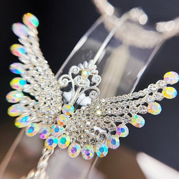 Angel Wings Headband, Hair Accessories for Girl, Goddess Headdress, Silver Crown - Picture 4 of 9